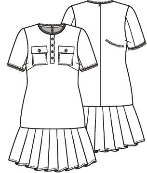 Knipmode 2603-12 jurk