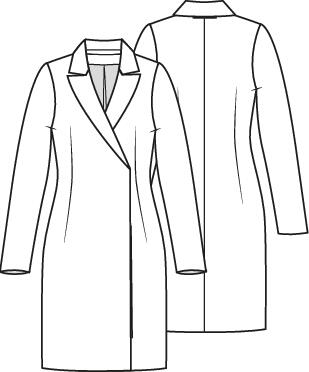 Knipmode 2411-14 robe manteau
