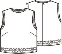 Knipmode 2605-21 top