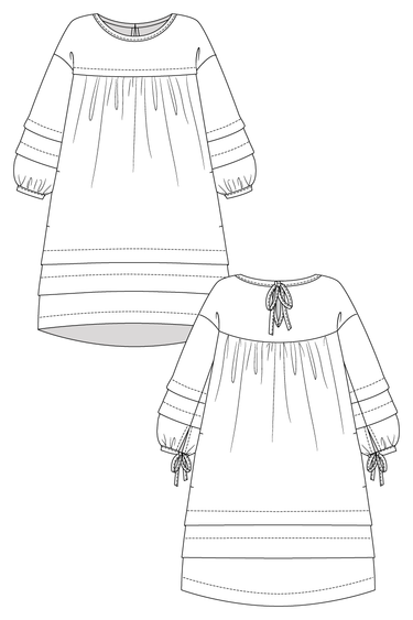 Named Clothing Syli - jurk + blouse pdf-patroon