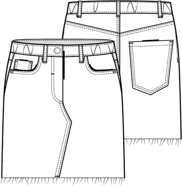 KNIPkids 2202-10 jeansrok