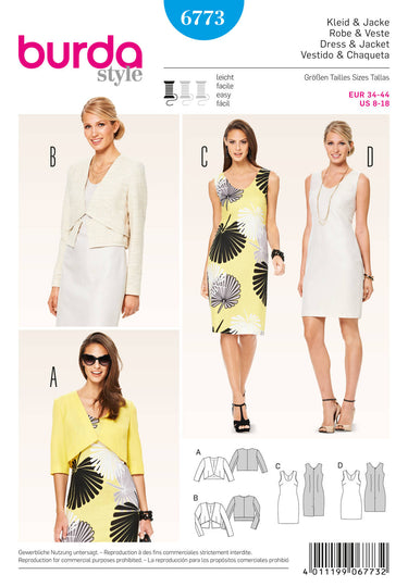 Burda - 6773 Jurk en jasje