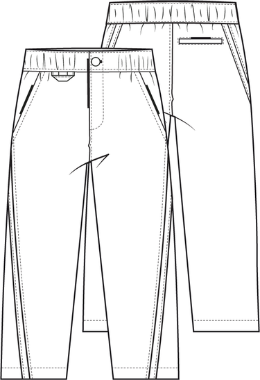 KNIPkids 0223 - 14 - Broek - Modeltekening