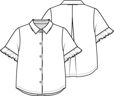 KNIPkids 0223 - 18 - Blouse - Modeltekening