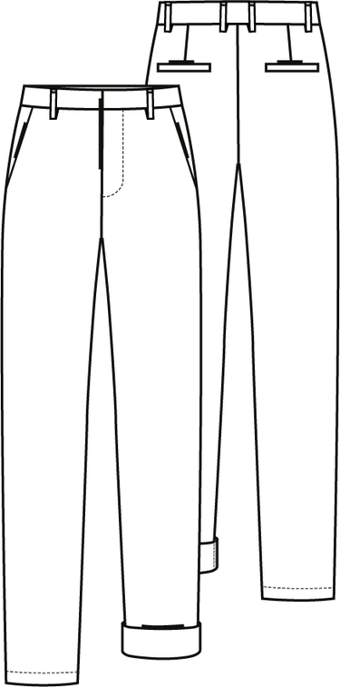 Knipmode 0922 - 01 - Broek modeltekening