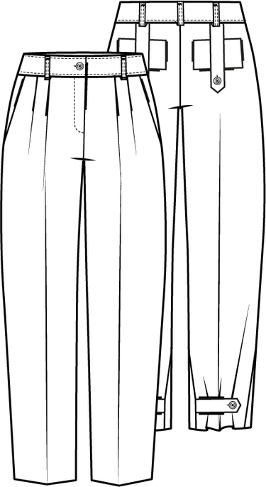 Knipmode 0123 - 08 - Broek modeltekening