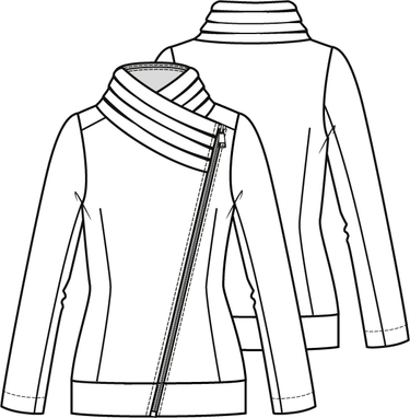 Knipmode 1022 - 26 - Vest modeltekening