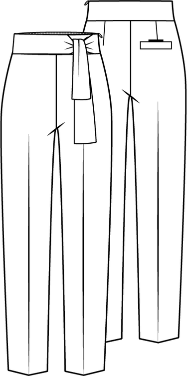 Knipmode 1122 - 16 - Broek modeltekening