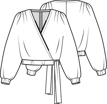 Knipmode 0323 - 12 Vestje - Modeltekening