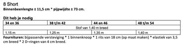 Knipmode 2608-08 short