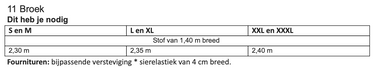 Knipmode 2505-11 broek