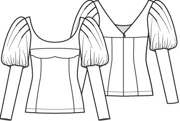 Knipmode 2512-23 top