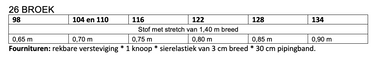 Knipmode 2409-26 broek