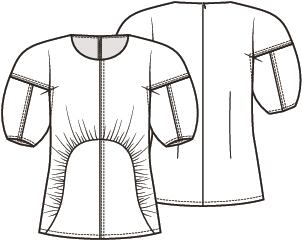 Knipmode 2602-07 top