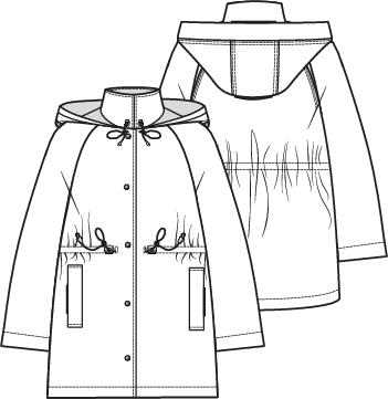 Knipmode 2402-04 regenjas