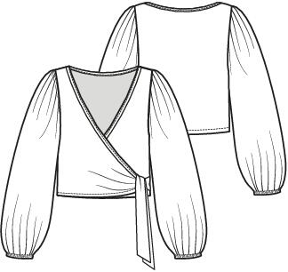 Knipmode 2408-21 wikkeltop