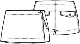 Knipmode 2409-21 skort