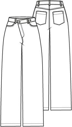 Knipmode 2502-12 broek