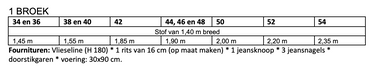 Knipmode 2310-01 broek