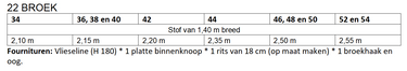 Knipmode 2310-22 broek