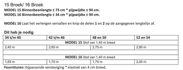 Knipmode 2609-15 broek