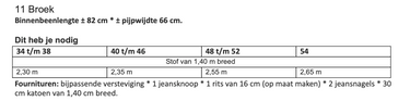 Knipmode 2609-11 broek