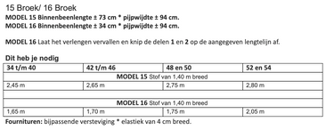 Knipmode 2609-16 culotte