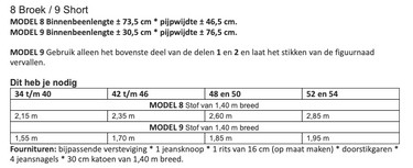 Knipmode 2611-09 short