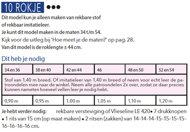 Knipmode 1909-10 rokje