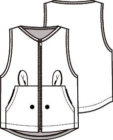 KNIPkids 2104-18 mouwloos vest