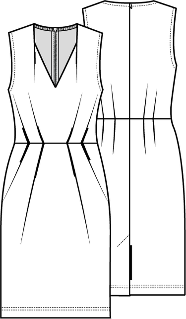 Knipmode 2203-14 jurk