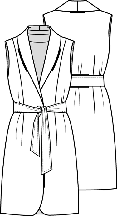 Knipmode 0722 - 09 - Mouwloze Blazer Model