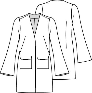 Knipmode 0822 - 04 - Blazer modeltekening