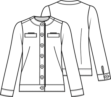 Knipmode 0822 - 07 - Jasje modeltekening