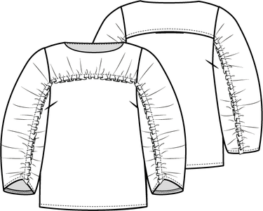 Knipmode 0123 - 03 - Jurk modeltekening