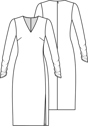 Knipmode 0123 - 13 - Jurk modeltekening