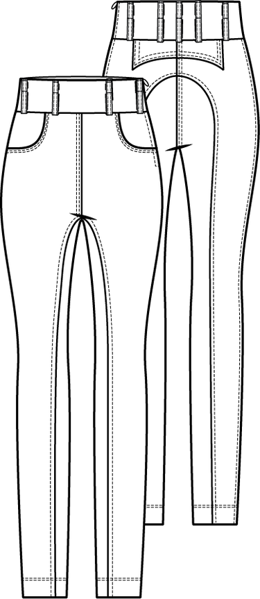 Knipmode 1022 - 06 - Broek modeltekening