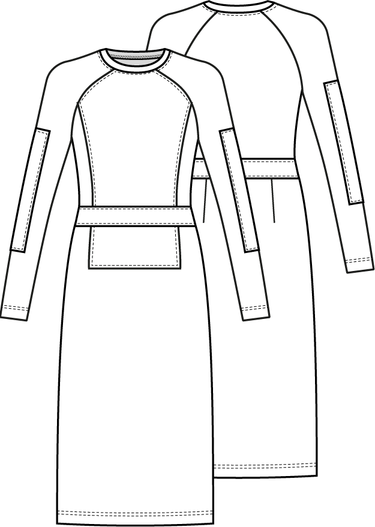 Knipmode 1022 - 27 - Jurk modeltekening