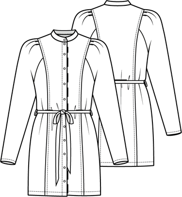 Knipmode 1022 - 31 - Tuniek modeltekening
