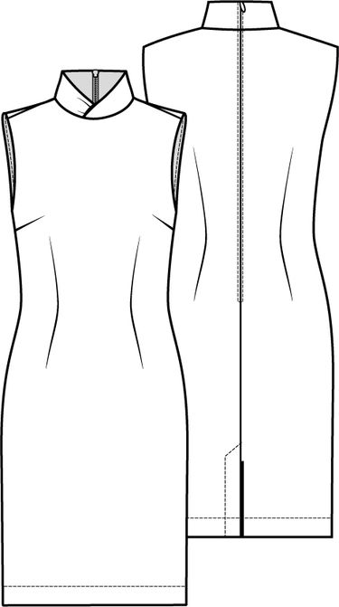 Knipmode 1122 - 07 - Jurk modeltekening