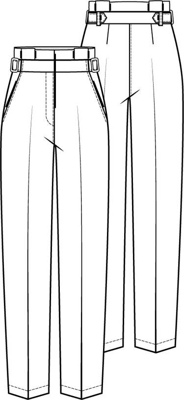 Knipmode 0223 - 12 - Broek modeltekening