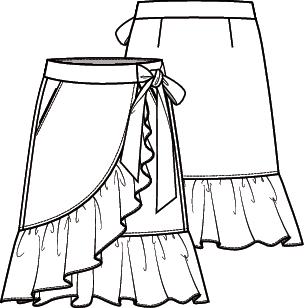 Knipmode 2001-14 wikkelrok