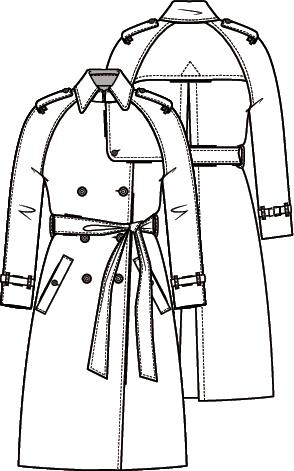 Knipmode 2002-18 trenchcoat
