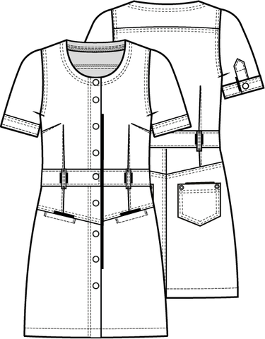 Knipmode 0423 - 01 - Jurk - Model