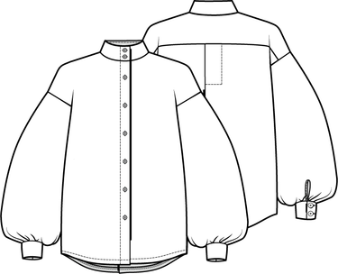 Knipmode 0523 - 15 - Blouse - Modeltekening