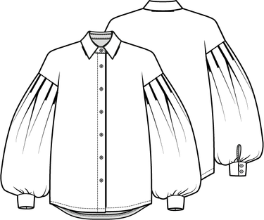 Knipmode 0523 - 16 - Blouse - Modeltekening